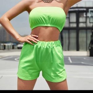 Neon green two piece set